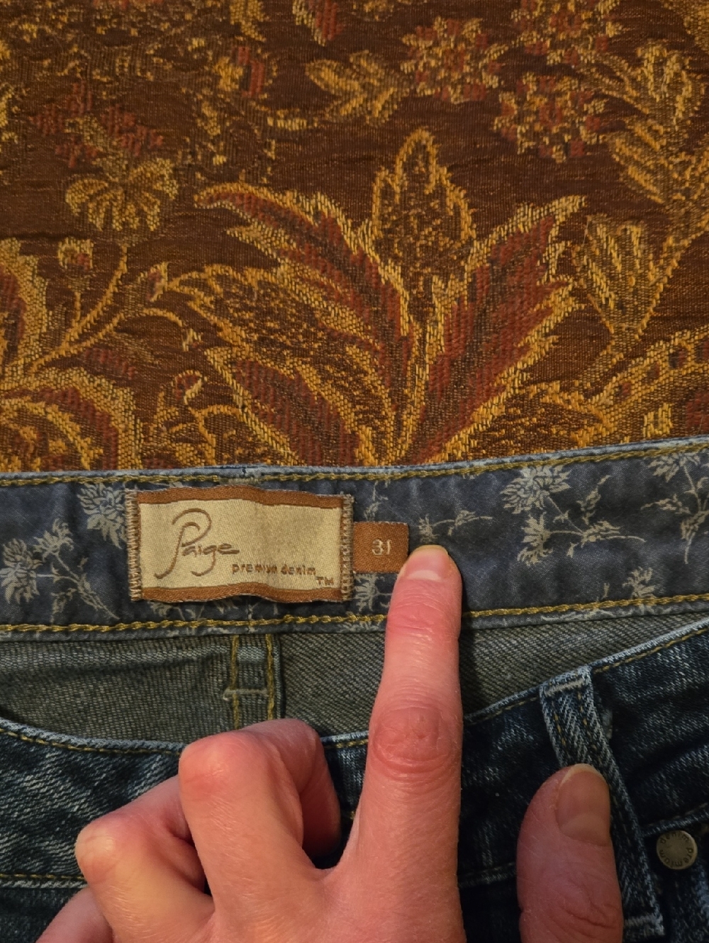 PAIGE Hollywood Hills  Embroidered Bootcut Jeans - Picture 7 of 13